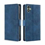 For Samsung Galaxy F14 5G Skin Feel Crocodile Magnetic Clasp Leather Phone Case(Blue)