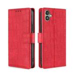 For Samsung Galaxy F14 5G Skin Feel Crocodile Magnetic Clasp Leather Phone Case(Red)