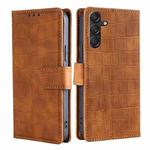 For Samsung Galaxy M55 5G Skin Feel Crocodile Magnetic Clasp Leather Phone Case(Brown)