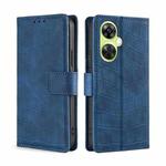 For OnePlus Nord CE 3 Lite 5G Skin Feel Crocodile Magnetic Clasp Leather Phone Case(Blue)