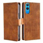 For OnePlus Nord CE 4 Lite 5G Skin Feel Crocodile Magnetic Clasp Leather Phone Case(Brown)