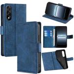 For OnePlus Ace 5 Ultra / Nord 5 Skin Feel Crocodile Magnetic Clasp Leather Phone Case(Blue)