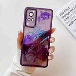 For vivo X60 Oil Painting Electroplating TPU Phone Case(Purple)