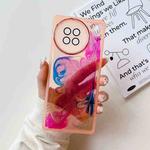 For vivo X90 Oil Painting Electroplating TPU Phone Case(Pink)