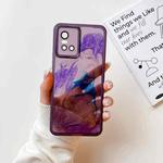 For vivo S10 Oil Painting Electroplating TPU Phone Case(Purple)