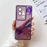 For vivo iQOO 11 Oil Painting Electroplating TPU Phone Case(Purple)