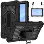 For Huawei MatePad SE 10.4 360 Degree Rotation PC Contrast Silicone Tablet Case(Black)