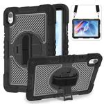 For Huawei MatePad 11.5 2023 360 Degree Rotation PC Contrast Silicone Tablet Case(Black)