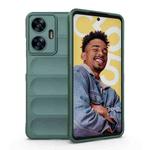 For Realme C55 4G Magic Shield TPU + Flannel Phone Case(Dark Green)