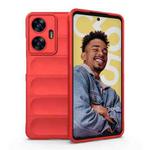 For Realme C55 4G Magic Shield TPU + Flannel Phone Case(Red)