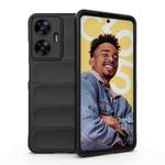 For Realme C55 4G Magic Shield TPU + Flannel Phone Case(Black)