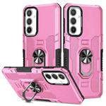 For Samsung Galaxy A54 Ring Holder Armor Hybrid Phone Case(Pink)