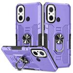 For Xiaomi Redmi 12C 4G Ring Holder Armor Hybrid Phone Case(Purple)