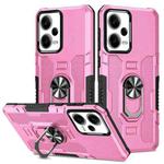For Xiaomi Redmi Note 12 Pro 5G Global / Poco X5 Pro Ring Holder Armor Hybrid Phone Case(Pink)