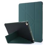 For iPad Mini 4 Airbag Deformation Horizontal Flip Leather Case with Holder(Dark Green)