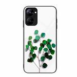 For Realme V30 Colorful Painted Glass Phone Case(Sapling)