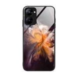 For Realme V30 Marble Pattern Glass Phone Case(Typhoon)