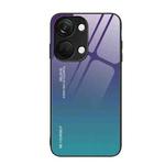 For OnePlus Ace 2V Gradient Color Glass Phone Case(Aurora Blue)