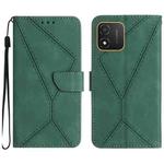 For Honor X5 4G Stitching Embossed Leather Phone Case(Green)