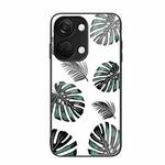 For OnePlus Ace 2V Colorful Painted Glass Phone Case(Banana Leaf)