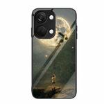 For OnePlus Ace 2V Colorful Painted Glass Phone Case(Moon)