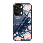 For OnePlus Ace 2V Colorful Painted Glass Phone Case(Flower)