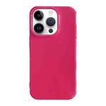 For iPhone 14 Pro Shockproof Solid Color TPU Phone Case(Rose Red)