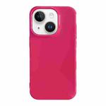 For iPhone 14 Plus Shockproof Solid Color TPU Phone Case(Rose Red)