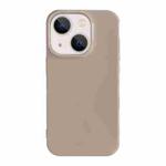 For iPhone 13 Shockproof Solid Color TPU Phone Case(Khaki)