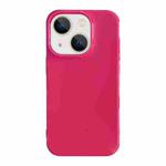 For iPhone 13 Shockproof Solid Color TPU Phone Case(Rose Red)