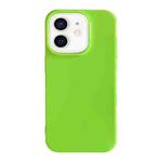 For iPhone 12 Shockproof Solid Color TPU Phone Case(Fluorescent Green)