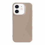 For iPhone 12 Shockproof Solid Color TPU Phone Case(Khaki)