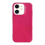 For iPhone 11 Shockproof Solid Color TPU Phone Case(Rose Red)