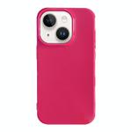For iPhone 15 Plus Shockproof Solid Color TPU Phone Case(Rose Red)