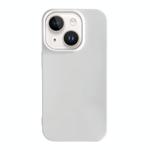 For iPhone 15 Shockproof Solid Color TPU Phone Case(White)