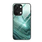 For OnePlus Ace 2V Marble Pattern Glass Protective Phone Case(Water Waves)