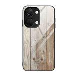 For OnePlus Ace 2V Wood Grain Glass Phone Case(Grey)