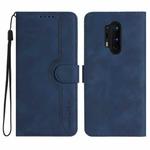 For OnePlus 8 Pro Heart Pattern Skin Feel Leather Phone Case(Royal Blue)