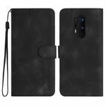 For OnePlus 8 Pro Heart Pattern Skin Feel Leather Phone Case(Black)