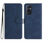 For OnePlus 9 Pro Heart Pattern Skin Feel Leather Phone Case(Royal Blue)