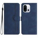 For OnePlus 13T Heart Pattern Skin Feel Leather Phone Case(Royal Blue)