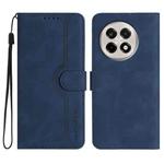 For OnePlus Ace 5 / 13R Global Heart Pattern Skin Feel Leather Phone Case(Royal Blue)