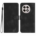 For OnePlus Ace 5 / 13R Global Heart Pattern Skin Feel Leather Phone Case(Black)