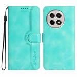 For OnePlus Ace 5 / 13R Global Heart Pattern Skin Feel Leather Phone Case(Light Blue)