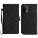 For OPPO A54 5G / A74 5G Stitching Embossed Leather Phone Case(Black)