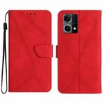 For OPPO Reno8 4G / Reno7 4G Stitching Embossed Leather Phone Case(Red)