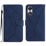 For OPPO Reno8 T 4G Stitching Embossed Leather Phone Case(Blue)