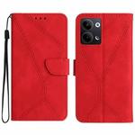 For OPPO Reno9/Reno9 Pro 5G Stitching Embossed Leather Phone Case(Red)