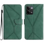 For OPPO Reno9/Reno9 Pro 5G Stitching Embossed Leather Phone Case(Green)