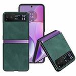 For Motorola Razr 40 Classic Leather + PC Phone Case(Green)